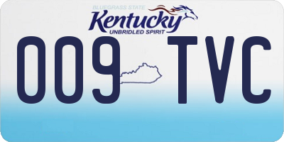 KY license plate 009TVC