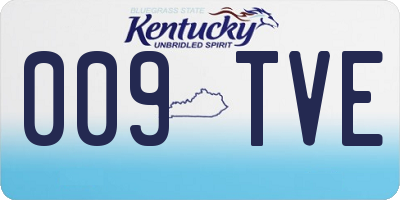 KY license plate 009TVE
