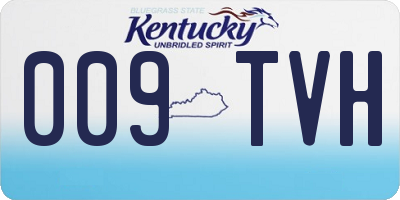 KY license plate 009TVH