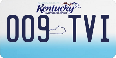 KY license plate 009TVI