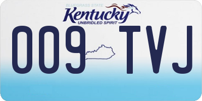 KY license plate 009TVJ