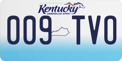 KY license plate 009TVO