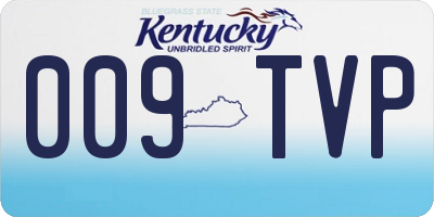 KY license plate 009TVP