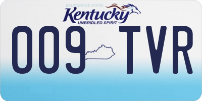 KY license plate 009TVR