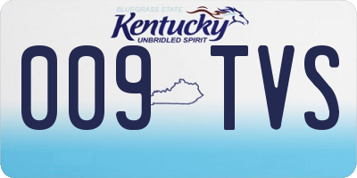 KY license plate 009TVS