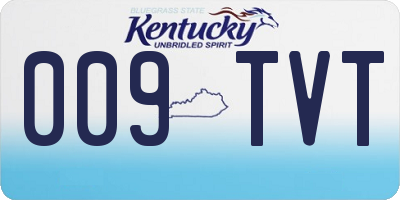 KY license plate 009TVT