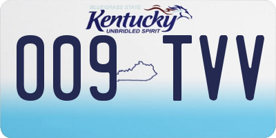 KY license plate 009TVV