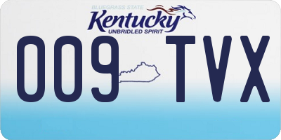KY license plate 009TVX