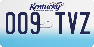 KY license plate 009TVZ