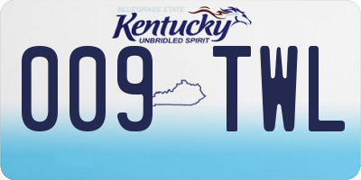 KY license plate 009TWL
