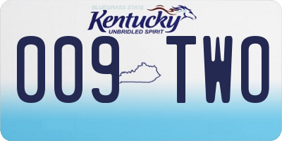 KY license plate 009TWO