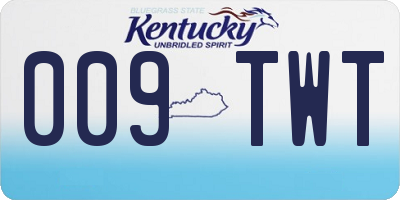 KY license plate 009TWT