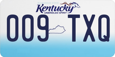 KY license plate 009TXQ