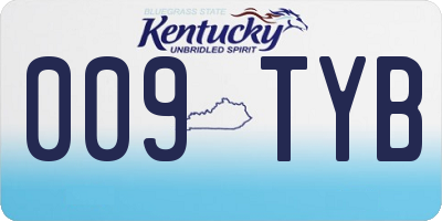 KY license plate 009TYB
