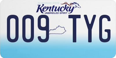 KY license plate 009TYG