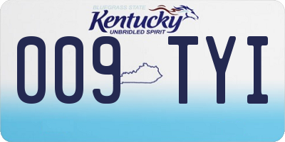 KY license plate 009TYI
