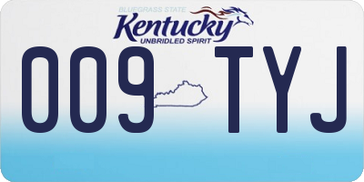 KY license plate 009TYJ