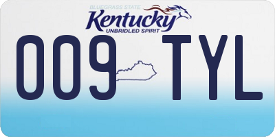 KY license plate 009TYL