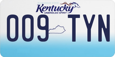 KY license plate 009TYN