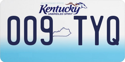KY license plate 009TYQ
