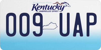 KY license plate 009UAP
