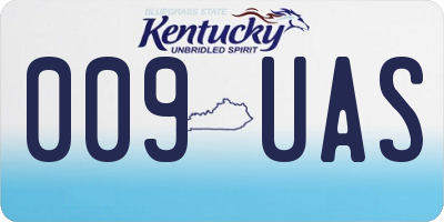 KY license plate 009UAS