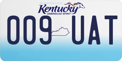 KY license plate 009UAT