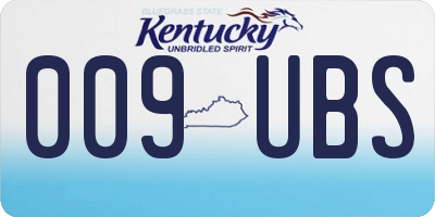 KY license plate 009UBS