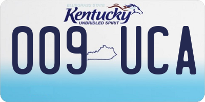 KY license plate 009UCA