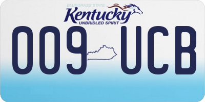 KY license plate 009UCB