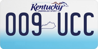 KY license plate 009UCC