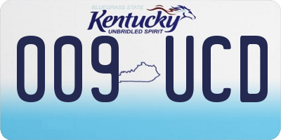 KY license plate 009UCD