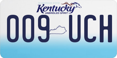 KY license plate 009UCH