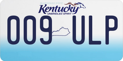 KY license plate 009ULP