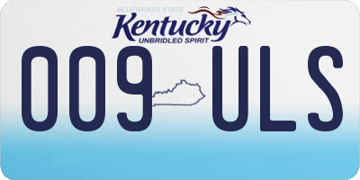 KY license plate 009ULS