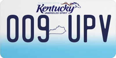 KY license plate 009UPV