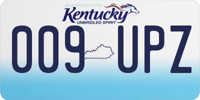 KY license plate 009UPZ