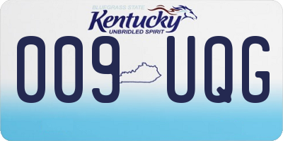 KY license plate 009UQG