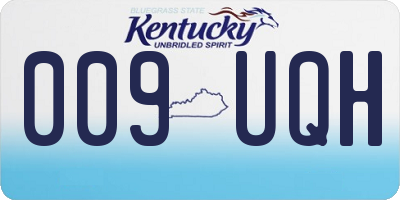 KY license plate 009UQH