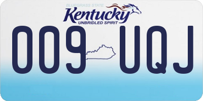 KY license plate 009UQJ
