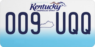 KY license plate 009UQQ