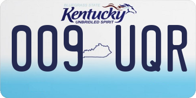 KY license plate 009UQR