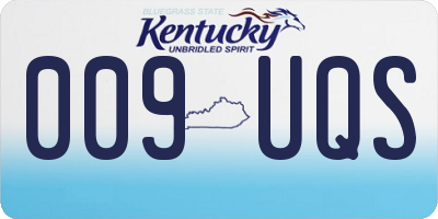 KY license plate 009UQS