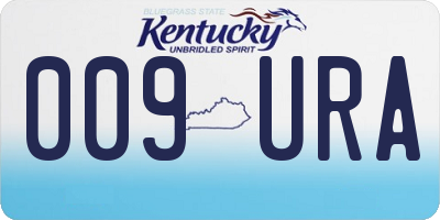 KY license plate 009URA