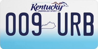 KY license plate 009URB