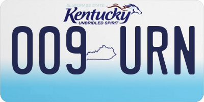 KY license plate 009URN