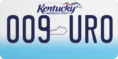 KY license plate 009URO