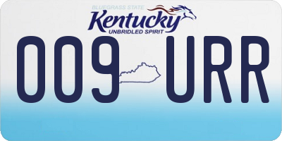 KY license plate 009URR