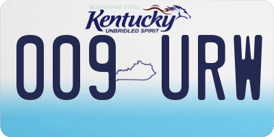 KY license plate 009URW