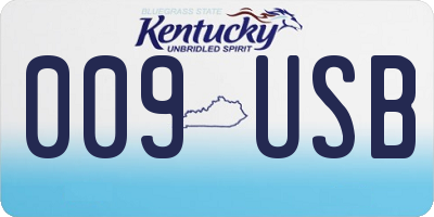 KY license plate 009USB